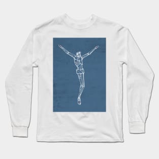 Jesus Christ at the Cross ink illustration Long Sleeve T-Shirt